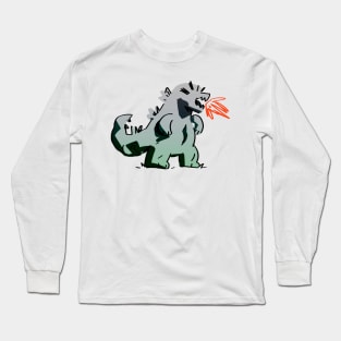 Godzilla Breathing Fire Long Sleeve T-Shirt